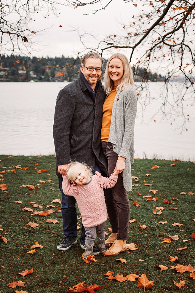 Family photo of Jess, her husband, and daughter