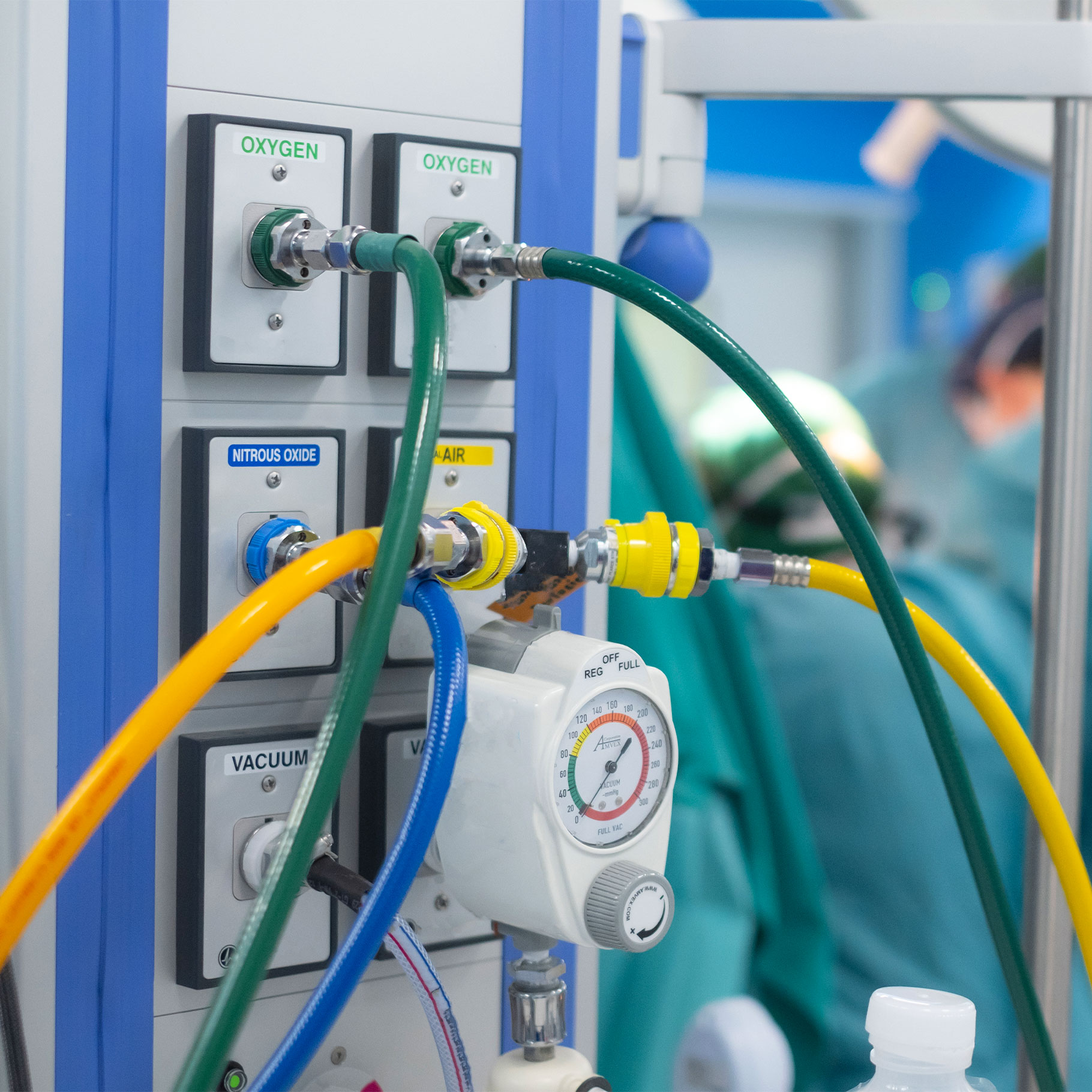 Medical gas systems in an emergency room